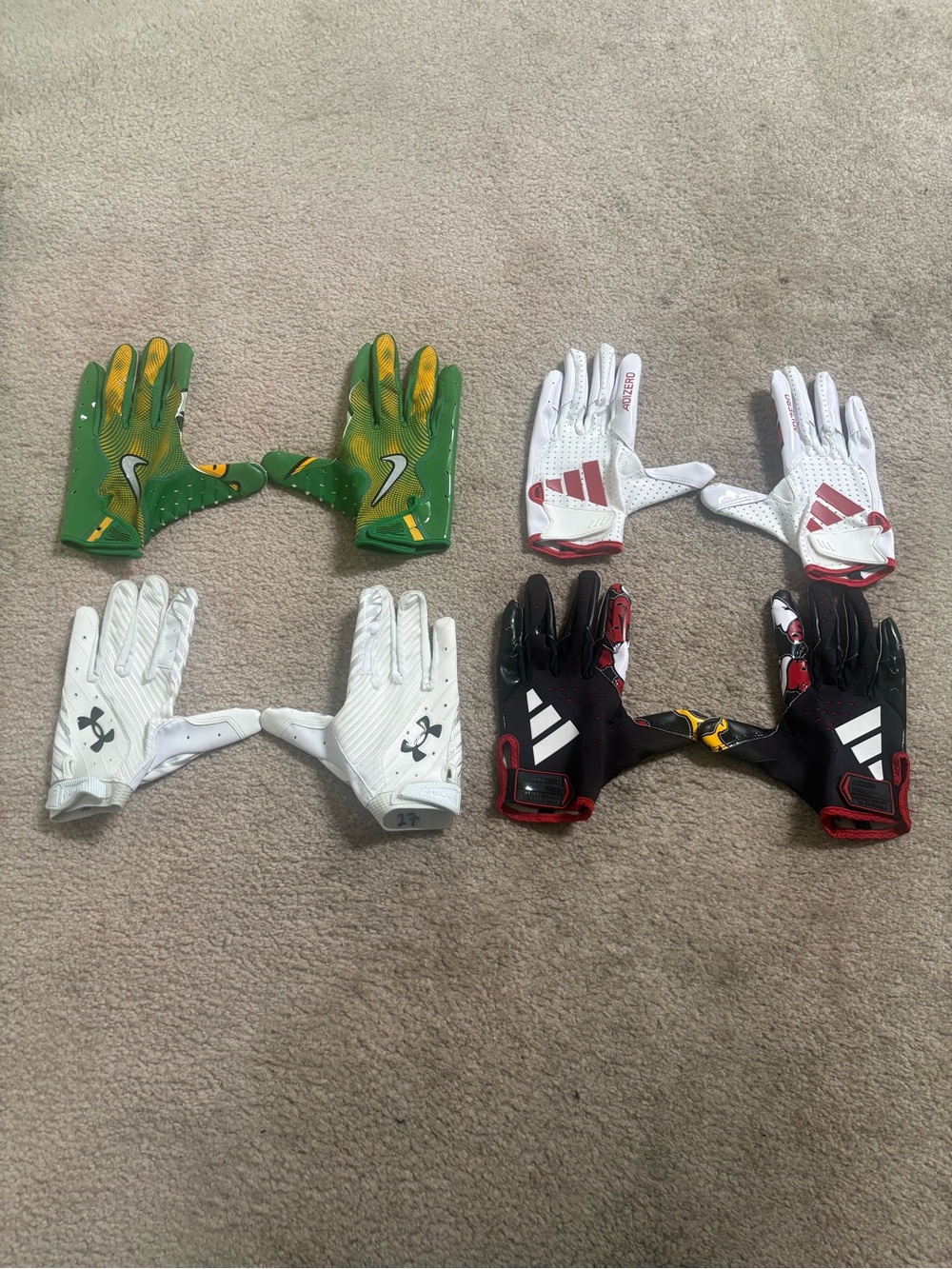 ncaa college football gloves